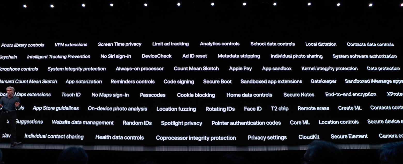 A few of Apple’s new security and privacy features announced this year